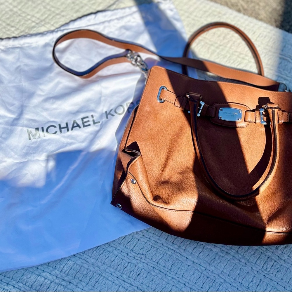 Michael Kors Tan Leather Shoulder Bag